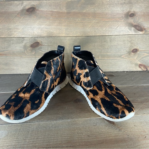 Cole haan zerogrand chukka Womens size 7 shoes leopard print slip on boots - Picture 3 of 8